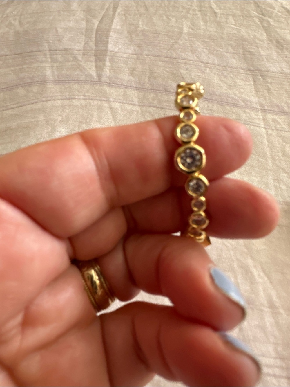 Alexis Bittar Gold Beaded Hoop Earrings - Picture 11 of 13